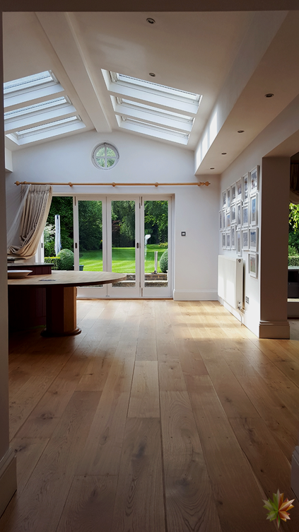 Oak floor renovation in Esher-Surrey 