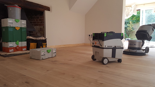solid oak floor renovation chobham - surrey